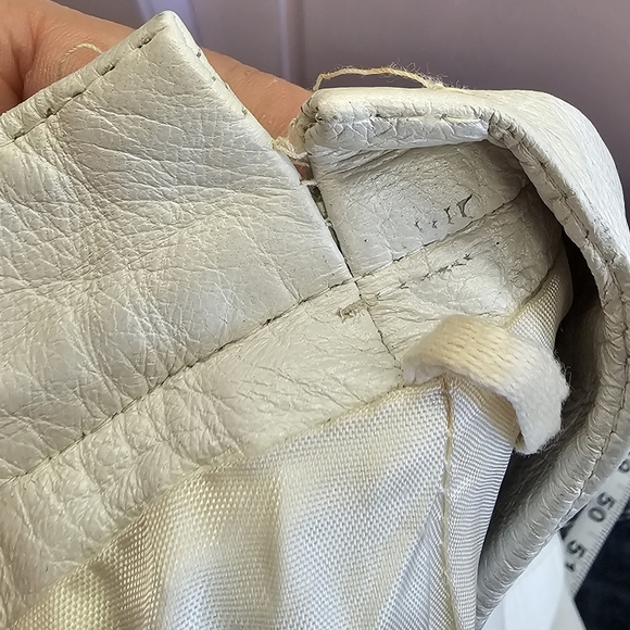 Pencil, White, Leather, Skirt, 80s, 90s, Midi,  Vintage, Women's, Party, Wedding - Picture 7 of 7